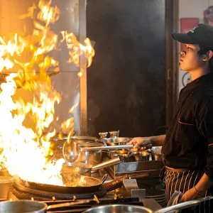 Fire wok cooking